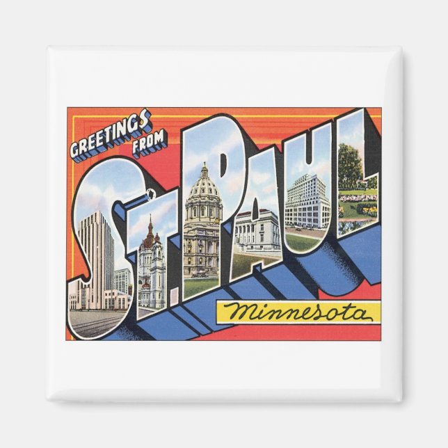 Greetings From St.Paul Minnesota Magnet (Front)