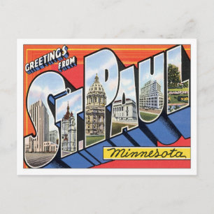 Greetings From St.Paul Minnesota Postcard