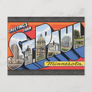 Greetings From St. Paul Minnesota, Vintage Postcard