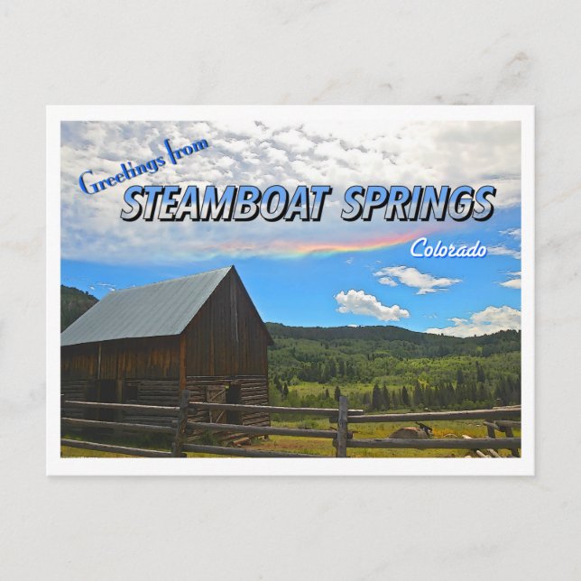 Greetings from Steamboat Springs, Colorado Postcard (Front)