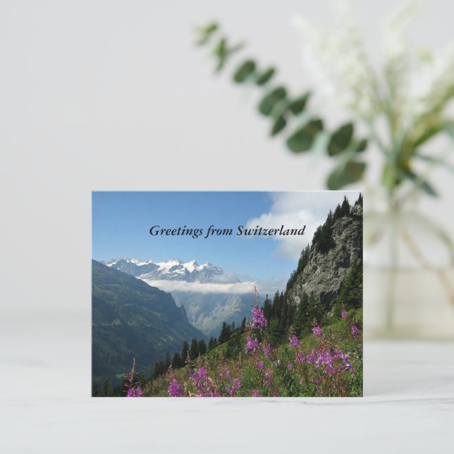 Greetings from Switzerland Postcard (Standing Front)
