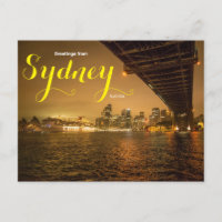 Greetings from Sydney Australia Cruise Postcard