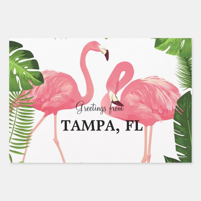 Greetings from Tampa, Florida Wrapping Paper Sheet (Front)