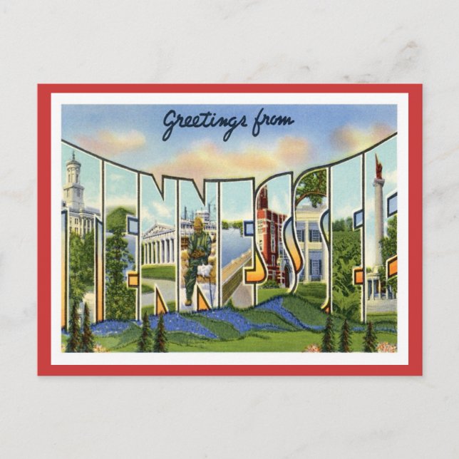 Greetings From Tennessee Postcard (Front)