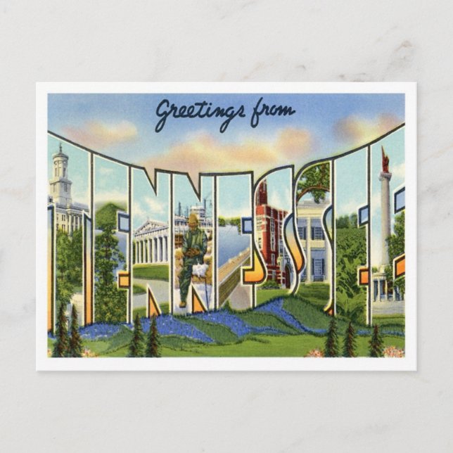 Greetings From Tennessee Postcard (Front)