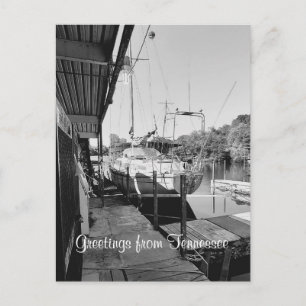 GREETINGS FROM TENNESSEE scenic boat photo Postcard