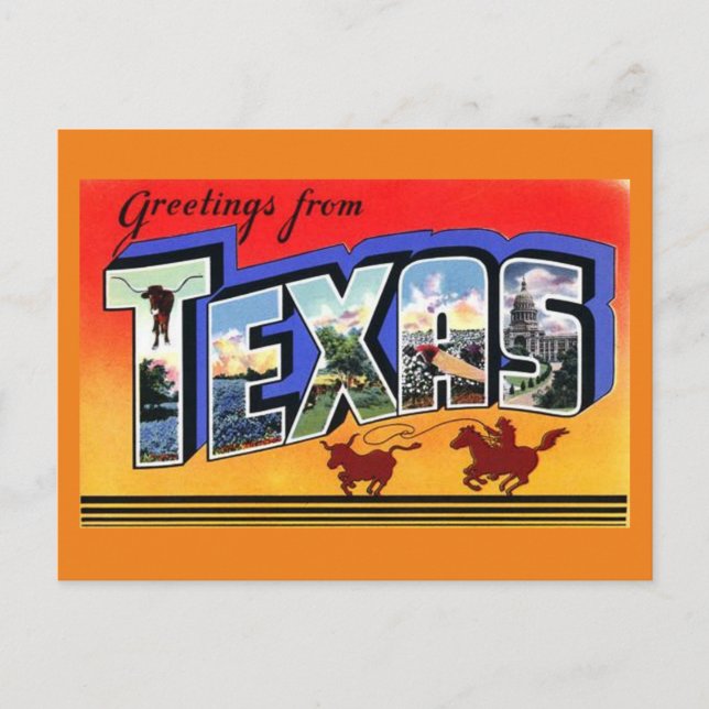 Greetings From Texas Postcard (Front)
