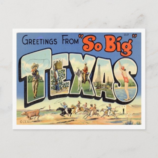 Greetings From Texas Postcard (Front)