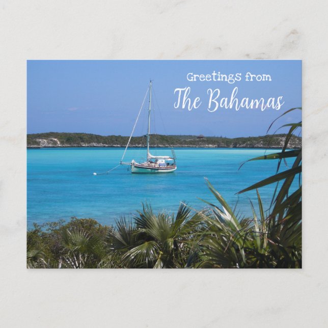 Greetings from The Bahamas Scenic Postcard (Front)