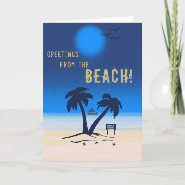 Greetings from the Beach! Card (Front)