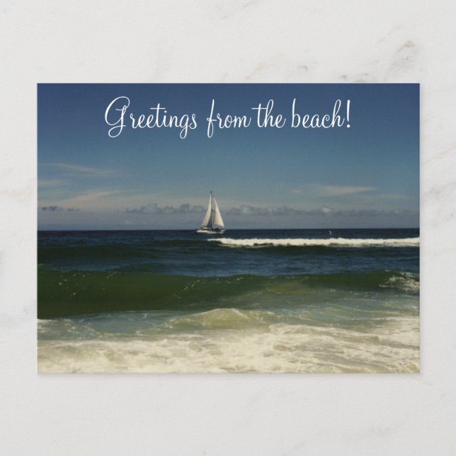 Greetings from the beach! postcard (Front)