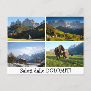 Greetings from the Dolomites postcard