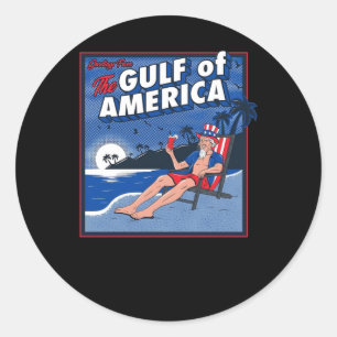 Greetings From The Gulf Of Us America Classic Round Sticker