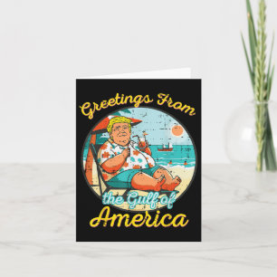 Greetings From The Gulf Of Usa America Beach Funny Card