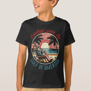 Greetings From The Gulf Of Usa America Uncle Sam M T-Shirt