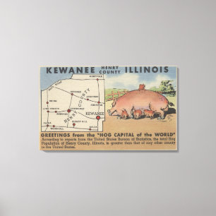 Greetings From the Hog Capital of the World Canvas Print
