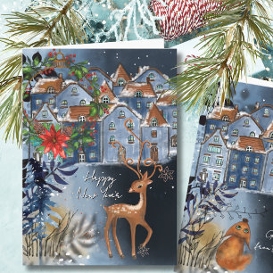 Greetings from the North I Nordic Village  Holiday Card