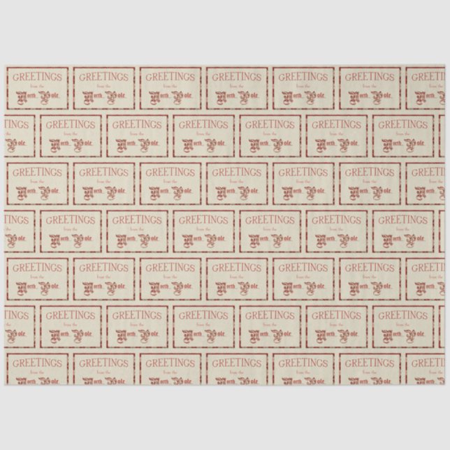 Greetings from the North Pole Tissue Paper (Front)