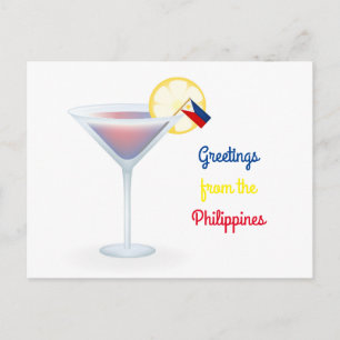 Greetings From The Philippines Cocktail Postcard