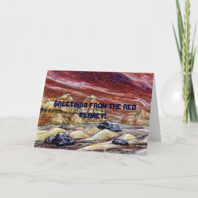 Greetings from the Red Planet! Customisable Card (Front)