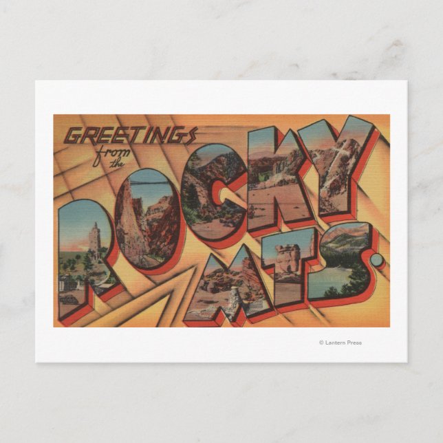 Greetings from the Rocky Mountains Postcard (Front)