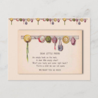 Greetings from the school, for a sick child postcard