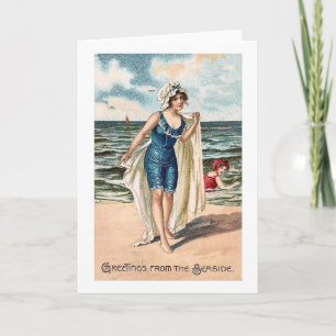 Greetings from the Sea side - vintage postcard #2