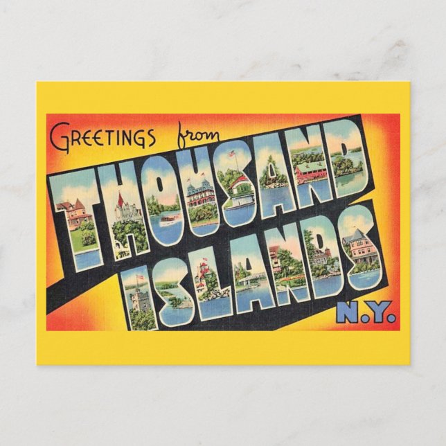  Greetings From the Thousand Islands  Postcard (Front)