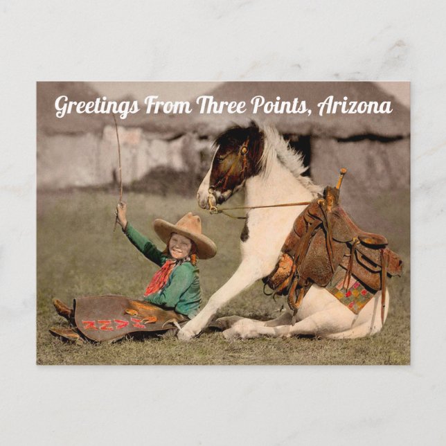 Greetings From Three Points, Arizona Postcard (Front)