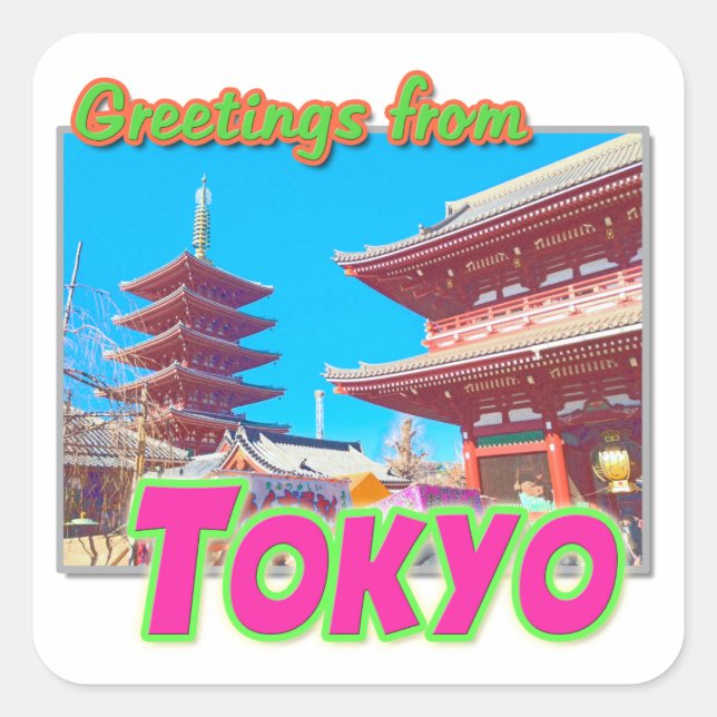 "Greetings from Tokyo" Sticker (Front)