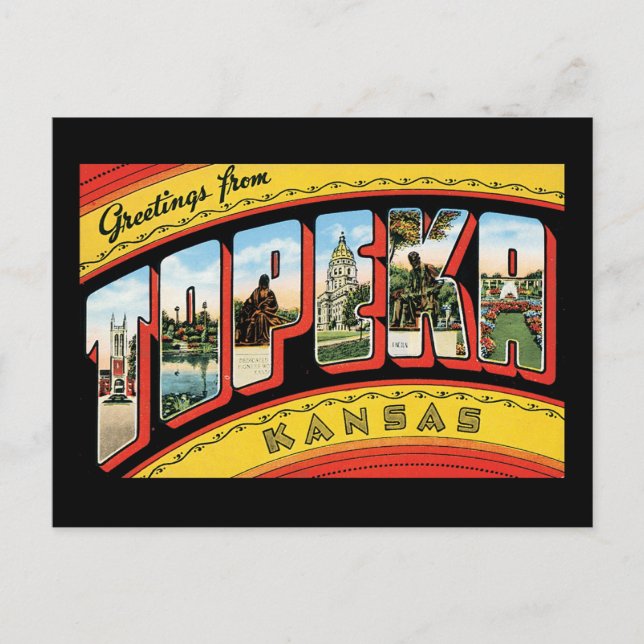 Greetings from Topeka, Kansas Postcard (Front)