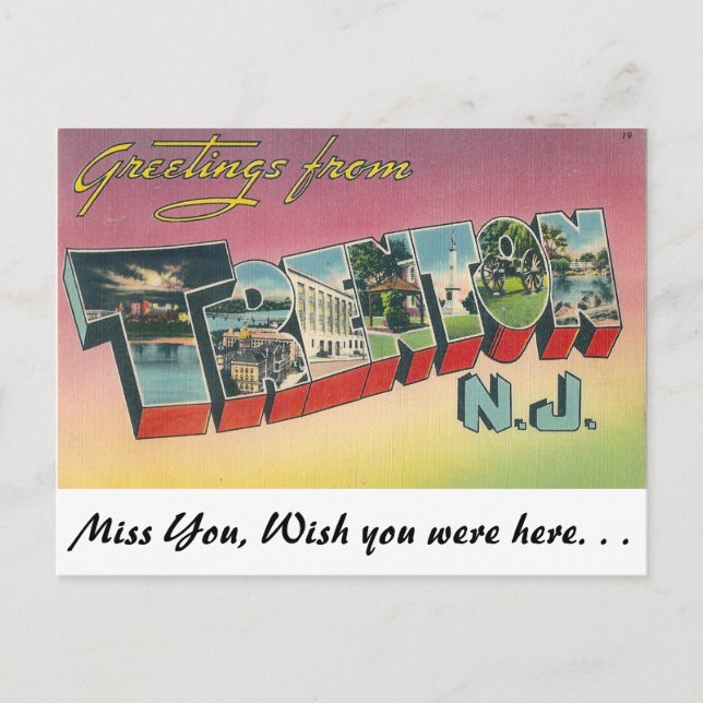 Greetings from Trenton, New Jersey Postcard (Front)