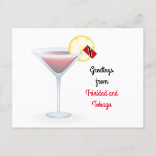 Greetings From Trinidad and Tobago Cocktail Card