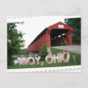 Greetings from Troy, Ohio Postcard
