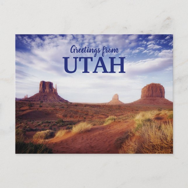 Greetings from UTAH Desert Postcard (Front)