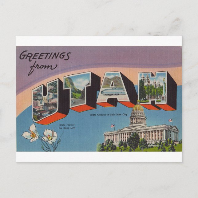 Greetings From Utah Postcard (Front)
