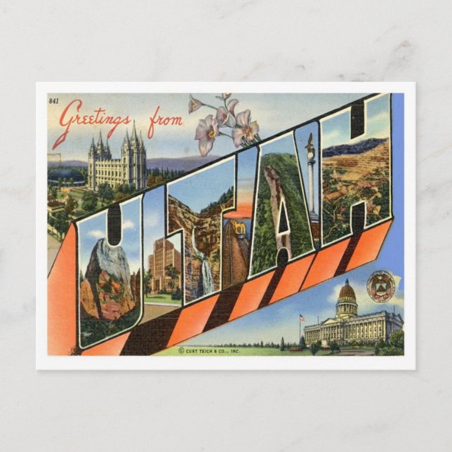 Greetings From Utah Postcard (Front)