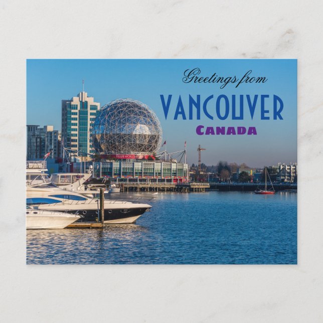 Greetings from Vancouver Canada Postcard (Front)