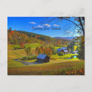 Greetings from Vermont, landscape photo, Postcard