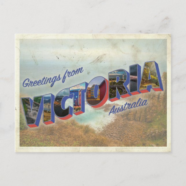 Greetings from Victoria Australia Postcard (Front)