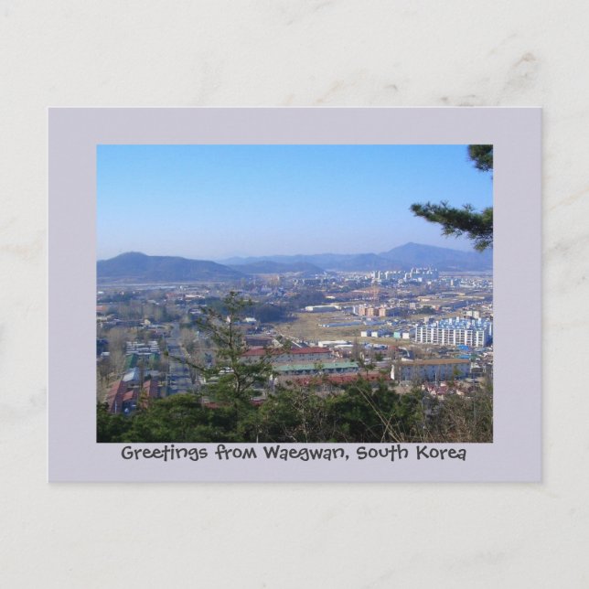 Greetings from Waegwan, South Korea Postcard (Front)