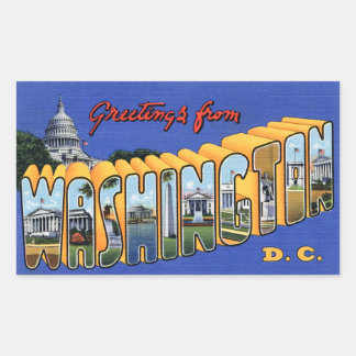 Greetings From Washington DC! Rectangular Sticker