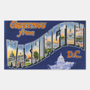 Greetings From Washington DC! Rectangular Sticker
