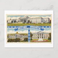 Greetings from Washington DC Vintage Travel