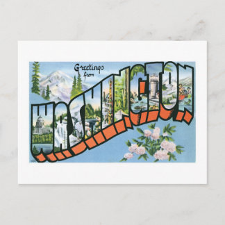 Greetings from Washington State Postcard