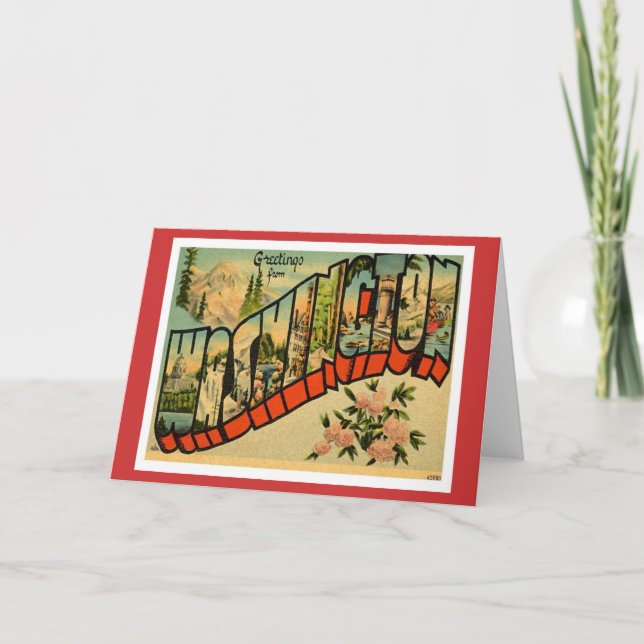 Greetings From Washington WA Card (Front)