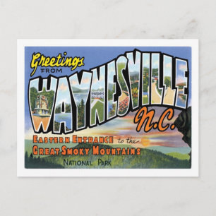 Greetings From Waynesville North Carolina US City Postcard