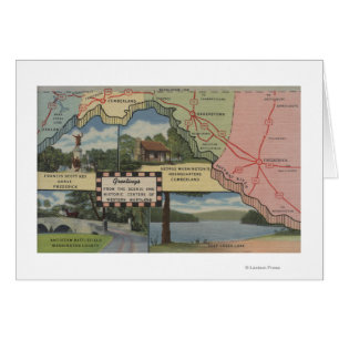 Greetings From Western Maryland (Detailed Map)