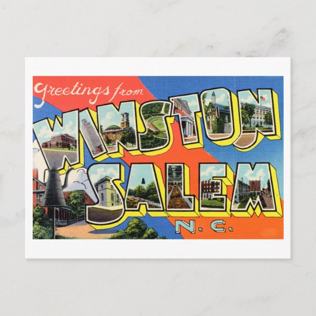 Greetings from Winston-Salem, North Carolina Postcard (Front)