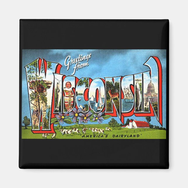 Greetings from Wisconsin Magnet (Front)
